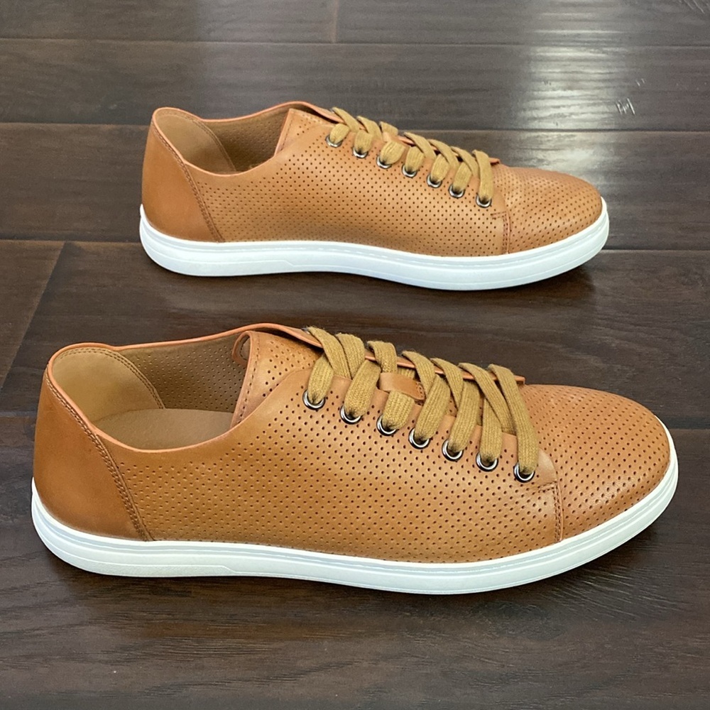 Donald Pliner Mens Calise Brown & White Sneaker Size 10M - Picture 3 of 8